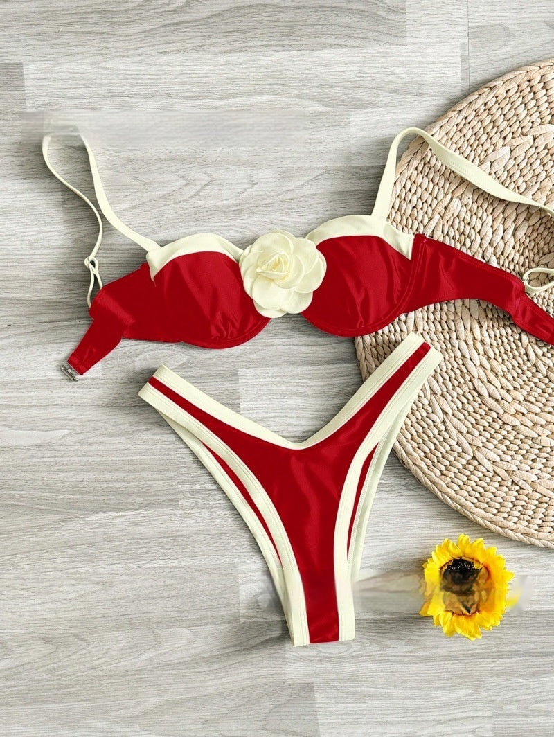 New Bikini With A Colorful 3D Floral Design