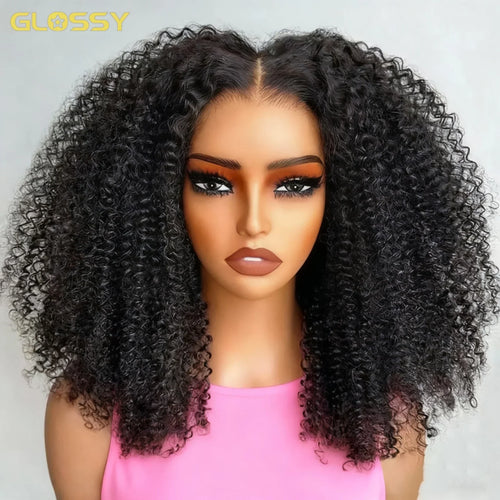 250 Density 13x6 Hd Afro Kinky Curly Wig 100% Human Hair 13x4 4c Edges Frontal Deep Wave Curly Lace Front Wigs For Women on sale